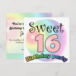 Sweet 16 birthday invitation Custom Inbjudningar