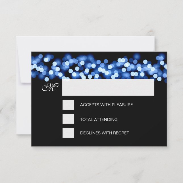 Sweet 16 Birthday OSA Hollywood Glam Blue Kort (Framsida)