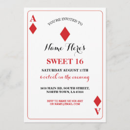 Sweet 16 Diamonds spelar kort Vegas Birthday Ace
