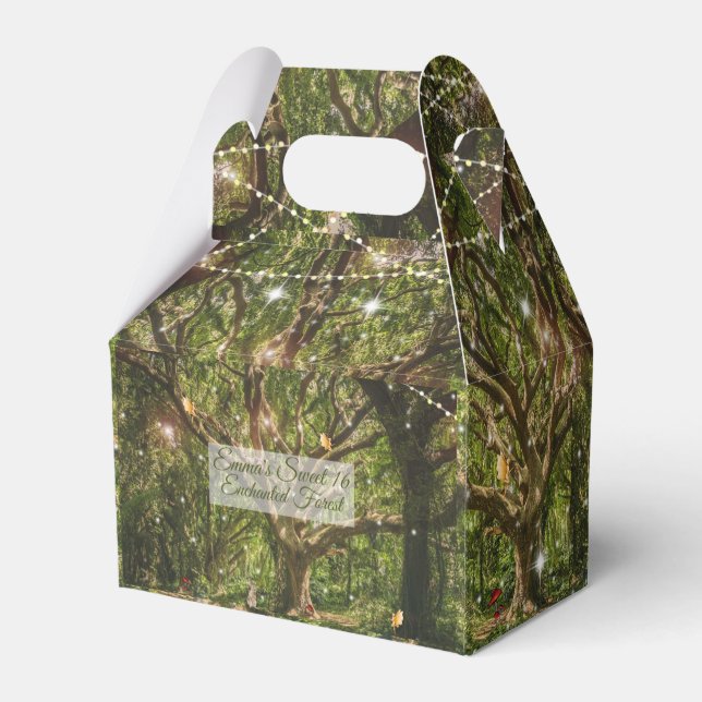 Sweet 16 Enchanted Forest Fairies Bunny Stars  Presentaskar (Baksidan Sidan)