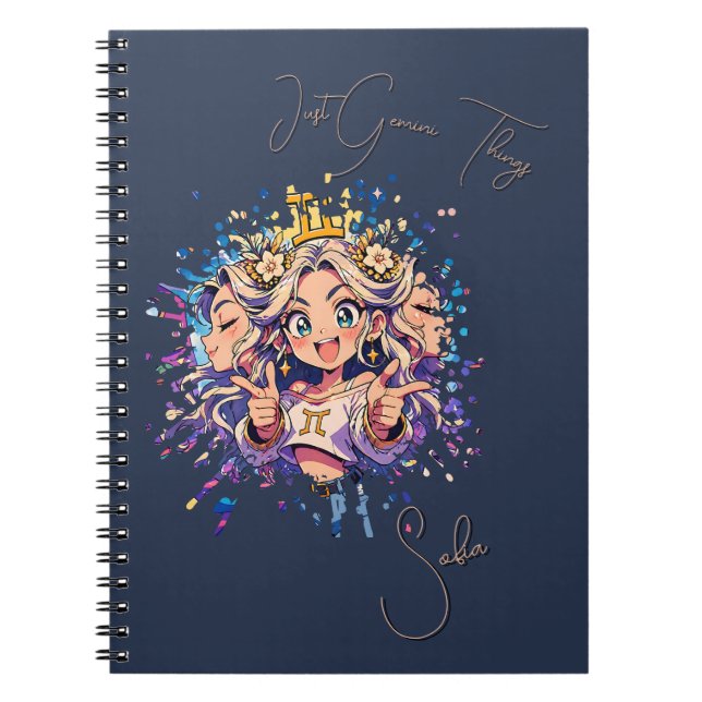 Sweet 16 Gemini Custom Photo Memory Book Anteckningsbok (Framsidan)