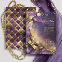 Sweet 16 MasqueraLila Guld ID1032