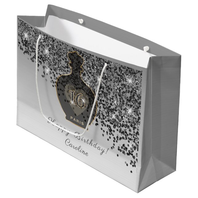 Sweet 16 Noir Doft Black & Gold Glitter (Framsidan Vinklad)