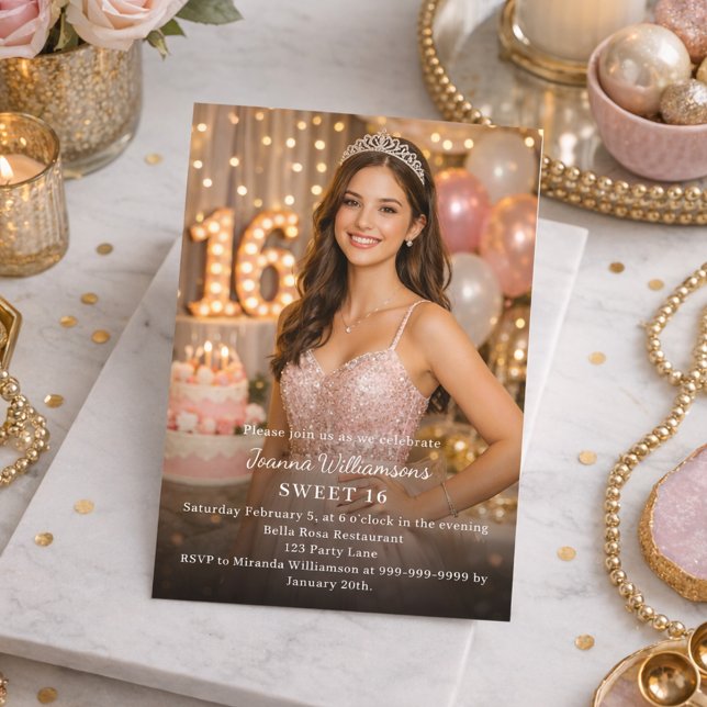 Sweet 16 photo inbjudningar (Skapare uppladdad)
