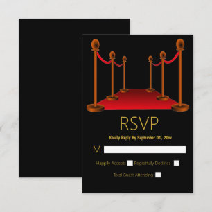 Sweet 16 Red Carpet Hollywood Elegant Birthday OSA Kort