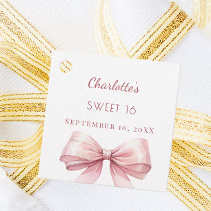 Sweet 16 rosa slinga gör-det-själv gåvor etiketter