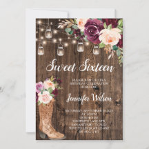 Sweet 16 Rustic Boho Blommigt String Ljus cinati