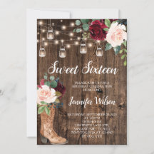 Sweet 16 Rustic Boho Blommigt String Ljus cinati