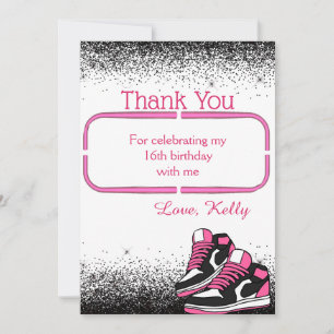 Sweet 16 Sneaker Birthday, Glitter Tack Kort