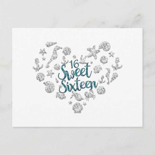 SWEET 16 Strandfest Inbjudan Spara datumet (Framsida)