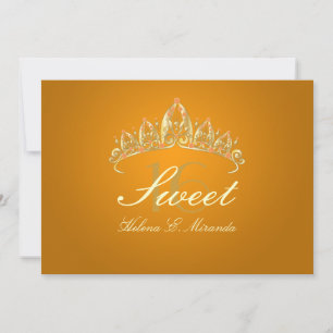 Sweet 16/ tiara/ topaz inbjudningar