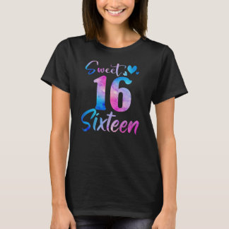 Sweet 16th Birthday Party Celebration Sixteen T Shirt
