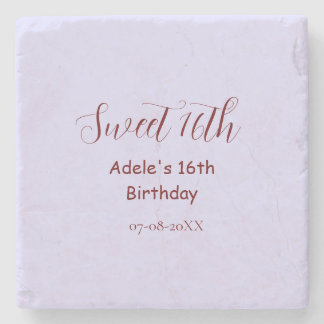 Sweet 16th birthday purple pastel mauve retro name stenunderlägg