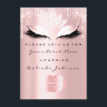 Sweet 16th Drips Rosa Quinceanera Ro Princess Inbjudningar<br><div class="desc">FlorenceK-design</div>