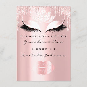 Sweet 16th Drips Rosa Quinceanera Ro Princess Inbjudningar
