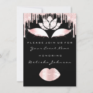 Sweet 16th Drips Rosa Quinceanera Royal Princess Inbjudningar