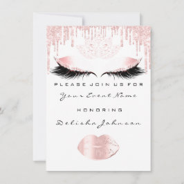 Sweet 16th Drips Rosa Quinceanera Royal Princess Inbjudningar