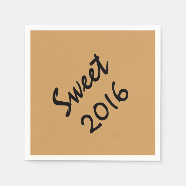 Sweet 2016 Papper Napkins by RoseWrites Pappersservett (Framsidan)