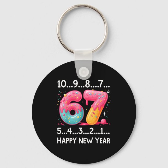 Sweet 67 New Year Countdown 2026 Funny Happy New Y Nyckelring (Framsida)