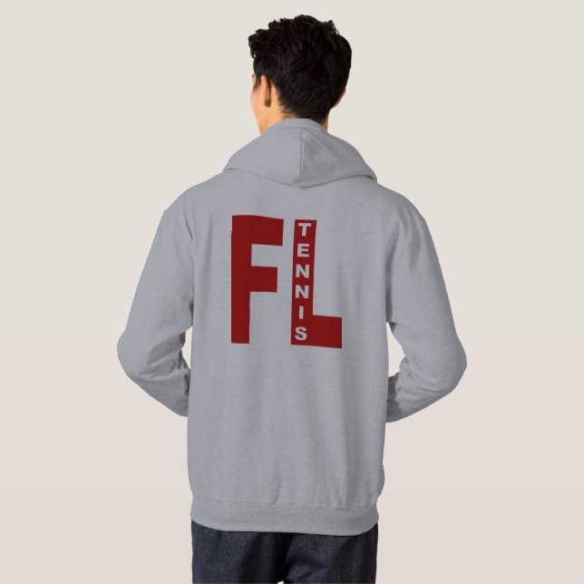 Sweet à capuche gris dos  FLORIDA  TENNIS Hoodie (Hel baksida)
