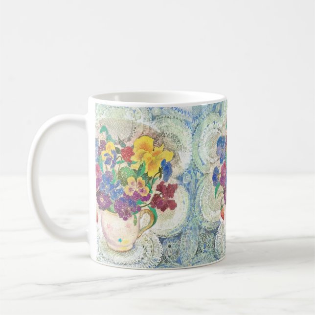 Sweet Afternoon: A Dreamy Floral  Kaffemugg (Vänster)