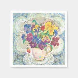 Sweet Afternoon: A Dreamy Floral  Pappersservett