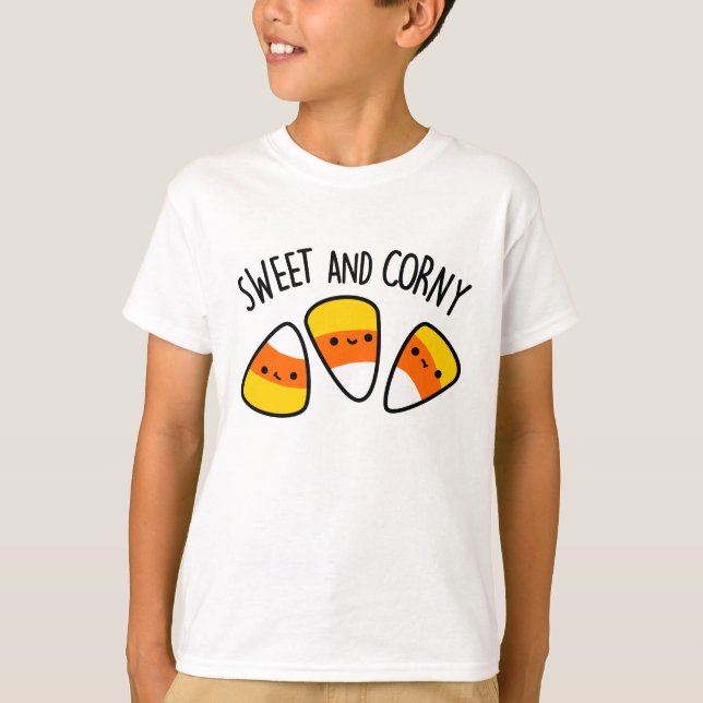 Sweet and Corny Funny Maj Kernels Pun T Shirt (Framsida)