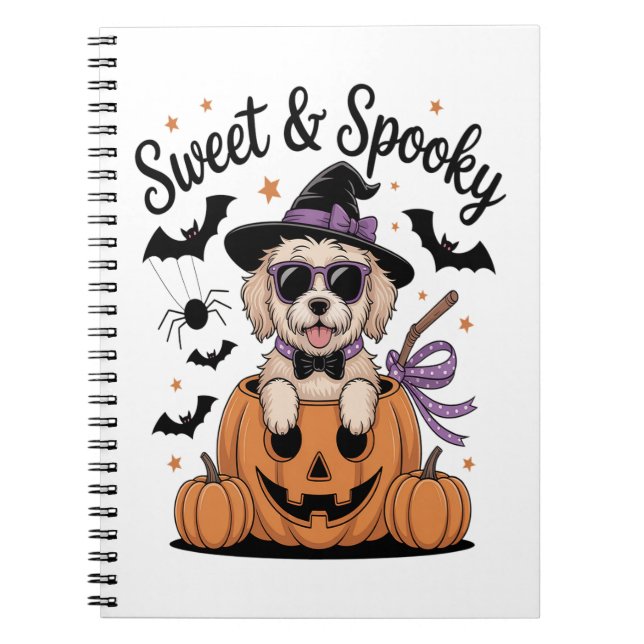Sweet and Spooky Hund Halloween Anteckningsbok (Framsidan)