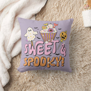 Sweet and Spooky Spöken och Pumpkins Halloween Kudde