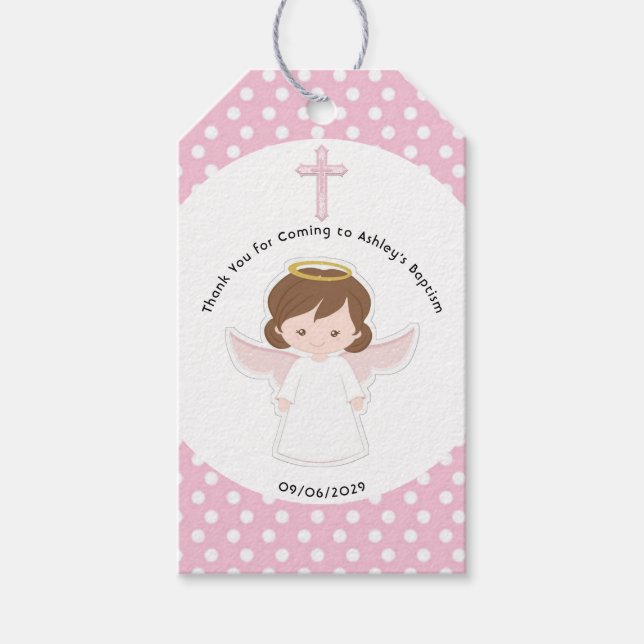 Sweet Angel Baptism First Communion Tack Presentetikett (Framsidan)