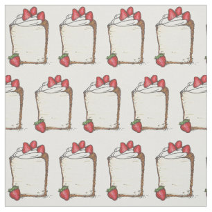 Sweet Angel Food Angelfood Cake Slice Strawbär Tyg