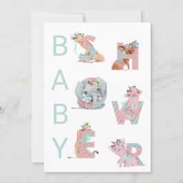 *~* Sweet Animals Brev Baby Shower-inbjudan Inbjudningar