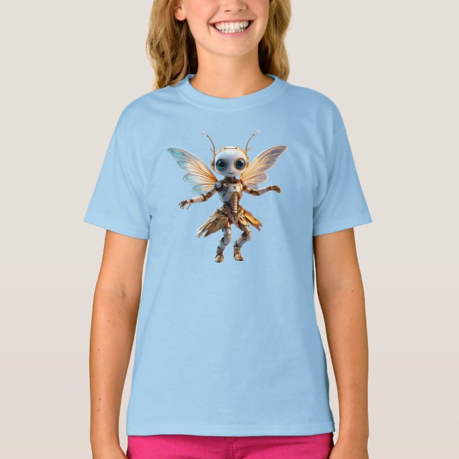 Sweet Ant Girl Dancing Robot Pixie T Shirt (Framsida)