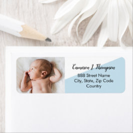 "Sweet Arrival" Personlig Baby Photo Return Lab Returadress Etikett