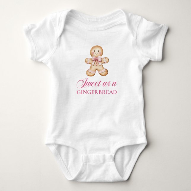 Sweet as a Gingerbread Christmas T Shirt (Framsida)