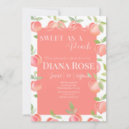 Sweet as a Peach Baby Shower Invitation Inbjudningar