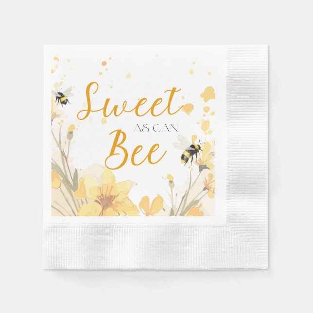 Sweet as Can Bee dessert napkin Pappersservett (Framsidan)