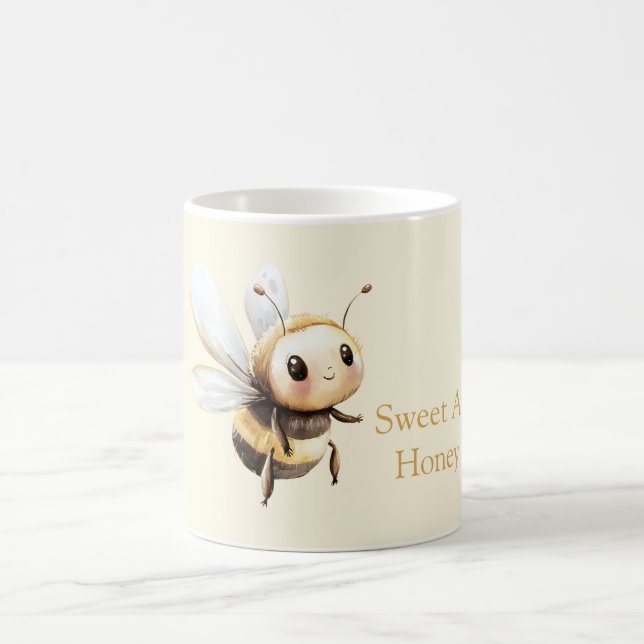 Sweet As Honey Cute Happy Bee Kaffemugg (Center)
