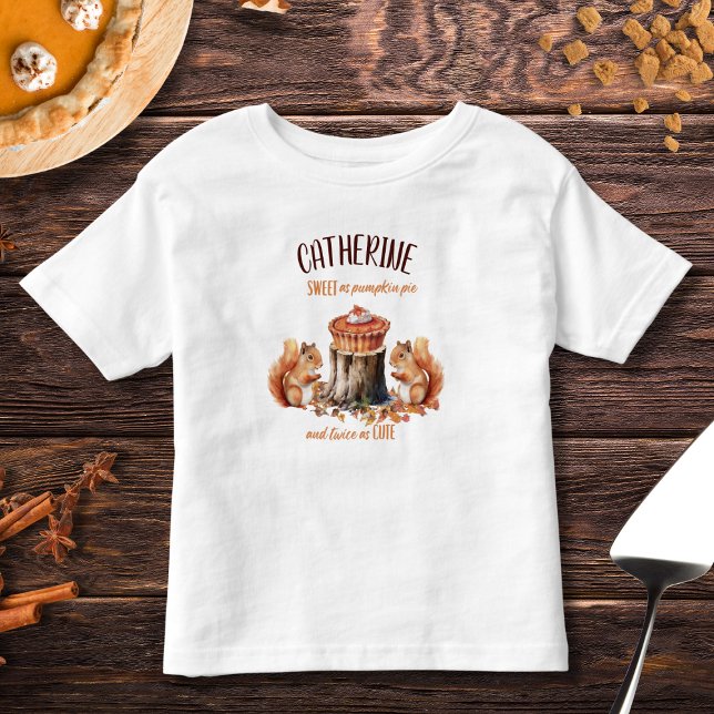 Sweet as Pumpkin Pie Autumn Woodland Thanksgiving T Shirt (Skapare uppladdad)
