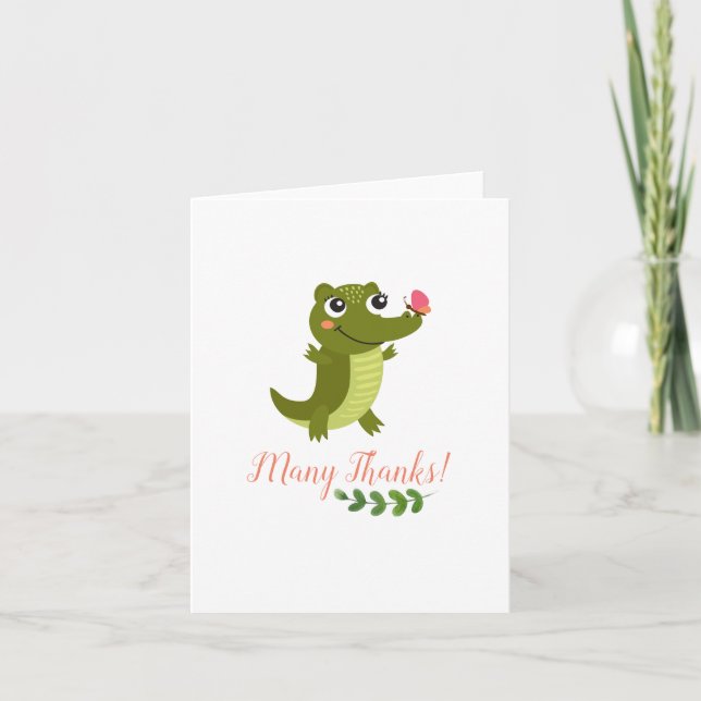 Sweet Baby Alligator Gift Note Tack Kort (Framsida)