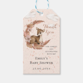 Sweet Baby Bambi Flowers måne Clouds Stars Favor Presentetikett