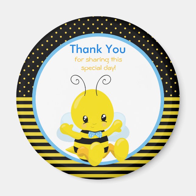 Sweet Baby Bee Boy Tack Magnet (Framsidan)