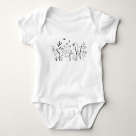 Sweet Baby Blommigt Doodle T-Shirt