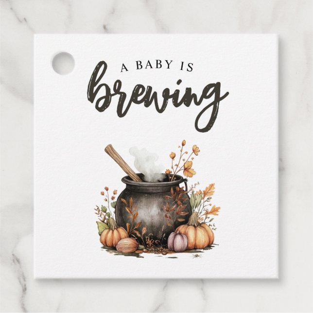 Sweet Baby brinner Halloween Baby Shower Gåvor Etiketter (Framsida)