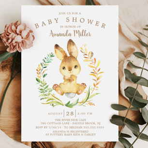 Sweet Baby Bunny Baby Shower Inbjudningar