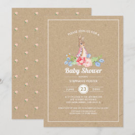 Sweet Baby Bunny | Kaninbabyskor Inbjudningar