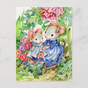 Sweet Baby - Cute Mouse Art Postcard Vykort