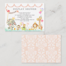 Sweet Baby djur Parad Baby Shower Gift Visning Tilläggskort