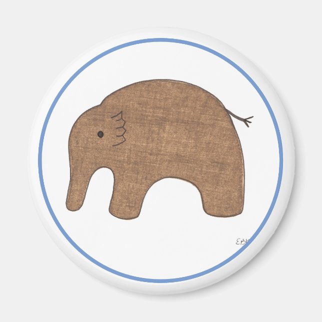 Sweet Baby Elephant Art Magnet-Erin Brie Art Magne Magnet (Framsidan)