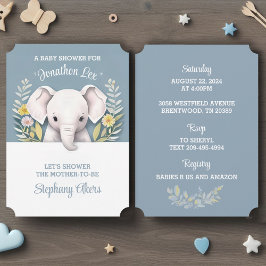 Sweet Baby Elephant Inbjudningar